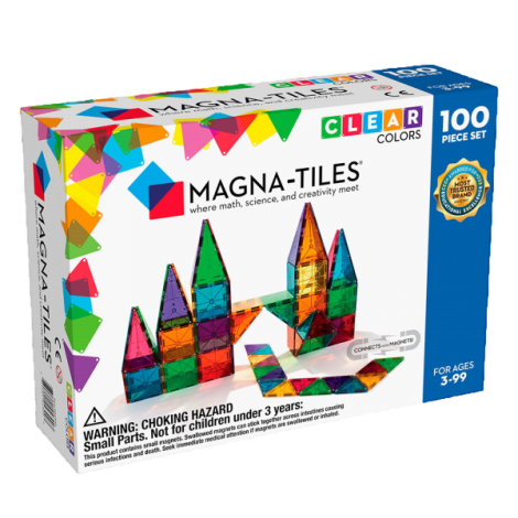 Magna-Tiles Clear Colors set magnetic (100 piese) - imagine 10